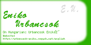 eniko urbancsok business card